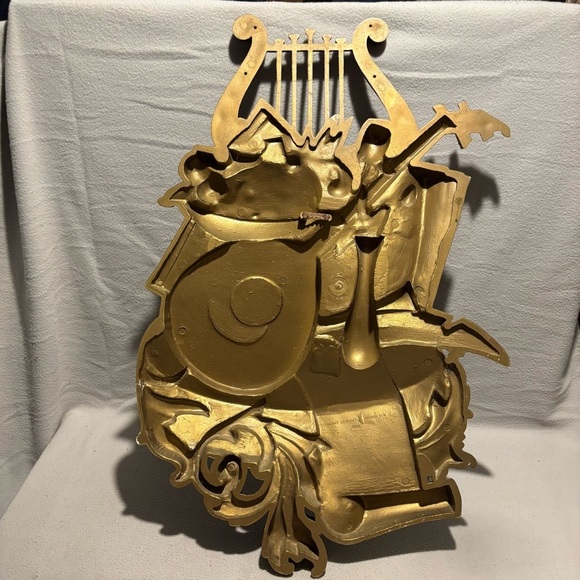 Vintage Syroco Inc 1971 Large Hanging Musical Hard Plastic Mandolin Wall Decor - Picture 9 of 11